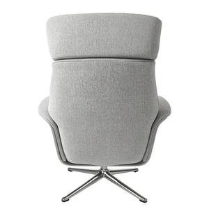 Relaxfauteuil Anderson IV Geweven stof Saia: Lichtgrijs - Chroomkleurig glanzend - Bedekken