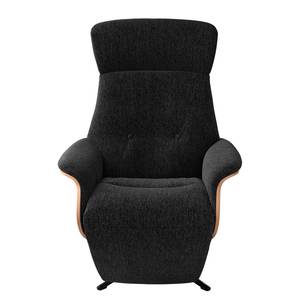 Fauteuil relax Anderson V Tissu Saia: Anthracite - Noir - Noyer