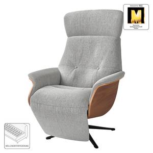 Fauteuil relax Anderson V Tissu Saia: Gris clair - Noir - Noyer