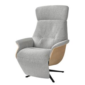 Fauteuil relax Anderson V Tissu Saia: Gris clair - Noir - Chêne