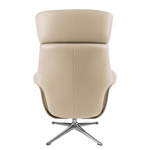 Relaxfauteuil Anderson II Echt leer Neka: Kasjmi - Chroomkleurig glanzend - Eik