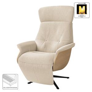 Fauteuil relax Anderson V Tissu Saia: Beige - Noir - Chêne