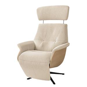 Fauteuil relax Anderson V Tissu Saia: Beige - Noir - Chêne