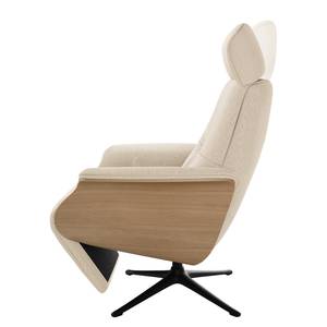 Fauteuil relax Anderson V Tissu Saia: Beige - Noir - Chêne