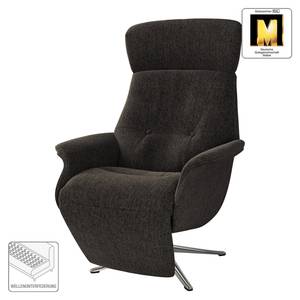 Fauteuil relax Anderson V Tissu Saia: Noir-Marron - Chrome brillant - Couvert