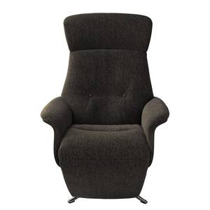 Fauteuil relax Anderson V Tissu Saia: Noir-Marron - Chrome brillant - Couvert