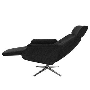 Fauteuil relax Anderson V Tissu Saia: Anthracite - Chrome brillant - Couvert