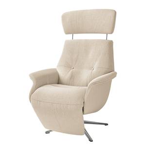 Fauteuil relax Anderson V Tissu Saia: Beige - Chrome brillant - Couvert