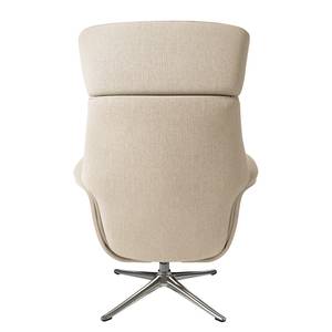 Fauteuil relax Anderson V Tissu Saia: Beige - Chrome brillant - Couvert