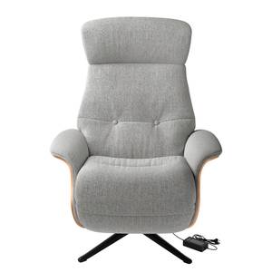 Fauteuil relax Anderson III Tissu Saia: Gris clair - Noir - Noyer