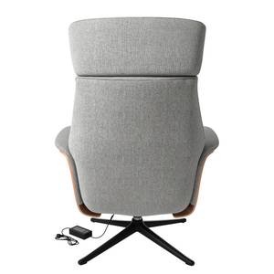 Fauteuil relax Anderson III Tissu Saia: Gris clair - Noir - Noyer