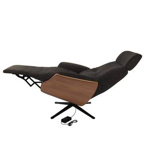 Fauteuil relax Anderson III Tissu Saia: Noir-Marron - Noir - Noyer