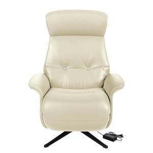 Relaxfauteuil Anderson VI Echt leer Neka: Wit - Zwart - Bedekken