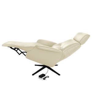 Fauteuil relax Anderson VI Cuir véritable Neka : Blanc - Noir - Couvert