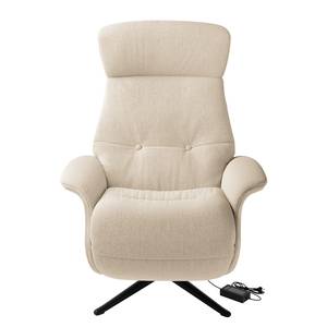 Fauteuil ANDERSON elektr. verstelbaar Geweven stof Saia: Beige - Zwart - Bedekken