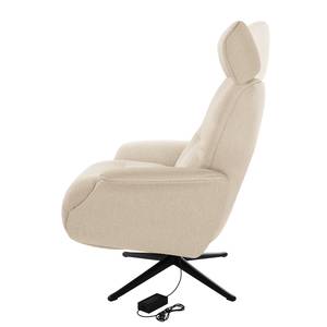 Fauteuil ANDERSON elektr. verstelbaar Geweven stof Saia: Beige - Zwart - Bedekken