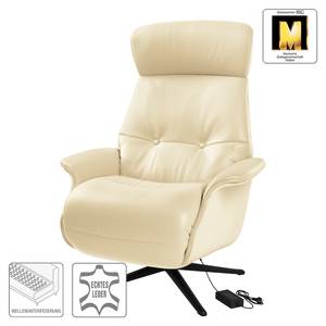 Fauteuil relax Anderson VI Cuir Neto : Crème - Noir - Couvert