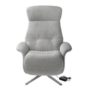 Fauteuil relax Anderson III Tissu Saia: Gris clair - Chrome brillant - Couvert