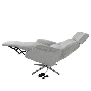 Fauteuil relax Anderson III Tissu Saia: Gris clair - Chrome brillant - Couvert