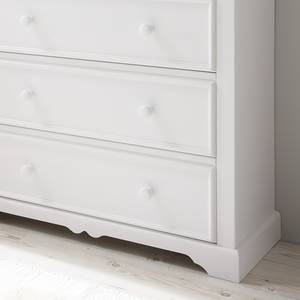 Commode Hilltown Blanc - En partie en bois massif - 97 x 116 x 40 cm