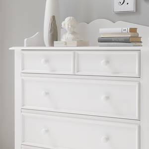 Commode Hilltown Blanc - En partie en bois massif - 97 x 116 x 40 cm