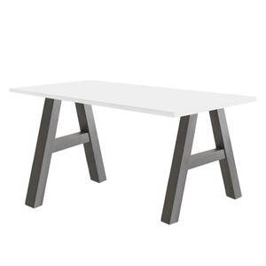 Schreibtisch Leeton I Anthrazit / Weiß - Breite: 140 cm