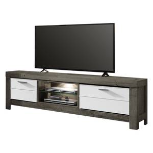 Meuble TV Lehto II Avec éclairage - Blanc mat