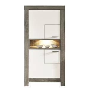 Highboard Lehto II Incl. verlichting - Mat wit