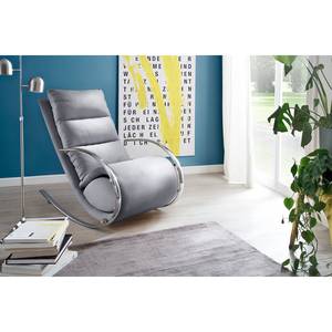 Rocking chair Fox Tissu structuré - Gris