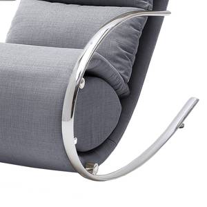 Rocking chair Fox Tissu structuré - Gris