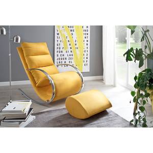 Rocking chair Fox Tissu structuré - Safran
