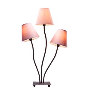 Tafellamp Flexible I staal - katoen - 3 lichtbronnen - Roze