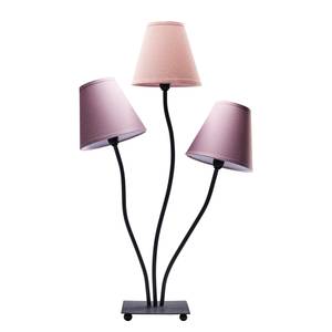 Tafellamp Flexible I staal - katoen - 3 lichtbronnen - Roze