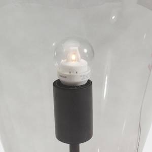 Tafellamp Bulb glas/staal - 1 lichtbron - Zwart