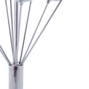 Tafellamp Silver glas/staal - 3 lichtbronnen