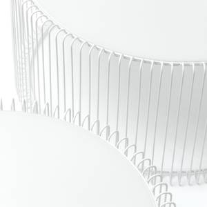 Couchtisch Wire (2er-Set) Glas / Stahl - Weiß