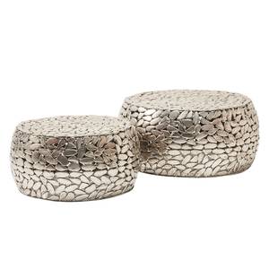 Tables basses Pebbles Deluxe (lot de 2) Acier - Argenté