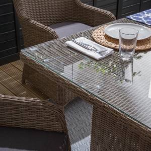 Essgruppe Villebon I (7-teilig) Polyrattan - Braun / Anthrazit