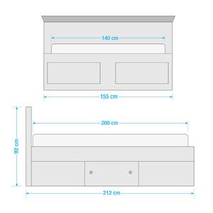 Letto Geestland 140 x 200 - 140 x 200cm