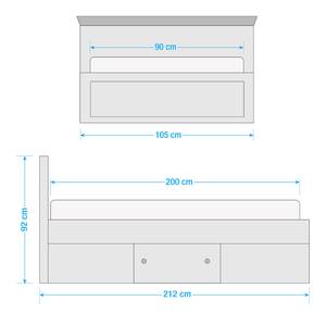 Lit Geestland 90 x 200 - 90 x 200cm