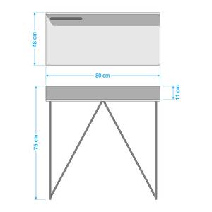 Bureau Tell Gris clair / Noir - Gris clair / Noir