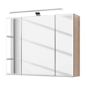 Armoire de toilette Belluno Avec éclairage - Imitation hêtre Iconic - Largeur : 80 cm