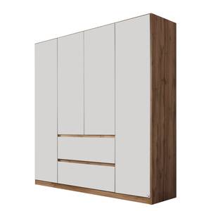 Armoire Mainz Blanc alpin / Imitation chêne Wotan - Largeur : 181 cm - Sans portes miroir