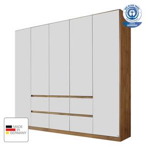 Armoire Mainz Blanc alpin / Imitation chêne Wotan - Largeur : 226 cm - Sans portes miroir