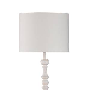 Lampadaire Hood Coton / Bois massif - Blanc