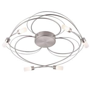 LED-plafondlamp Nelia plexiglas / staal - Zilver - 60 x 14 x 60 cm