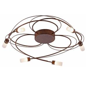 Plafonnier Nelia Plexiglas / Acier - Marron vintage - 60 x 14 x 60 cm