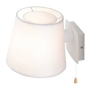 Applique murale Miriam Coton / Fer - 1 ampoule - Blanc