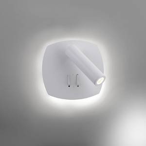 LED-wandlamp Viktor aluminium / ijzer - 2 lichtbronnen - Wit