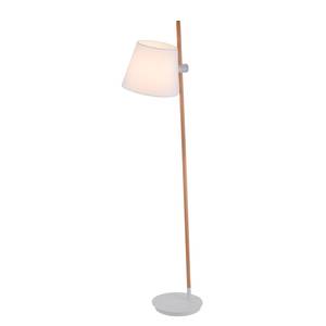 Lampadaire Miriam Coton / Fer - 1 ampoule - Blanc